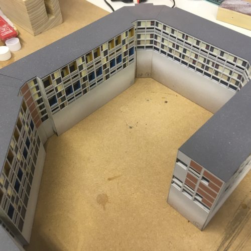 Beton House, progress photos of David Riley scale model